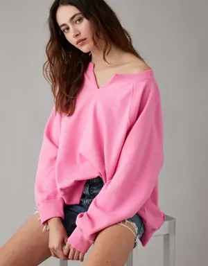 Big Hug Oversized Notch Neck Sweatshirt