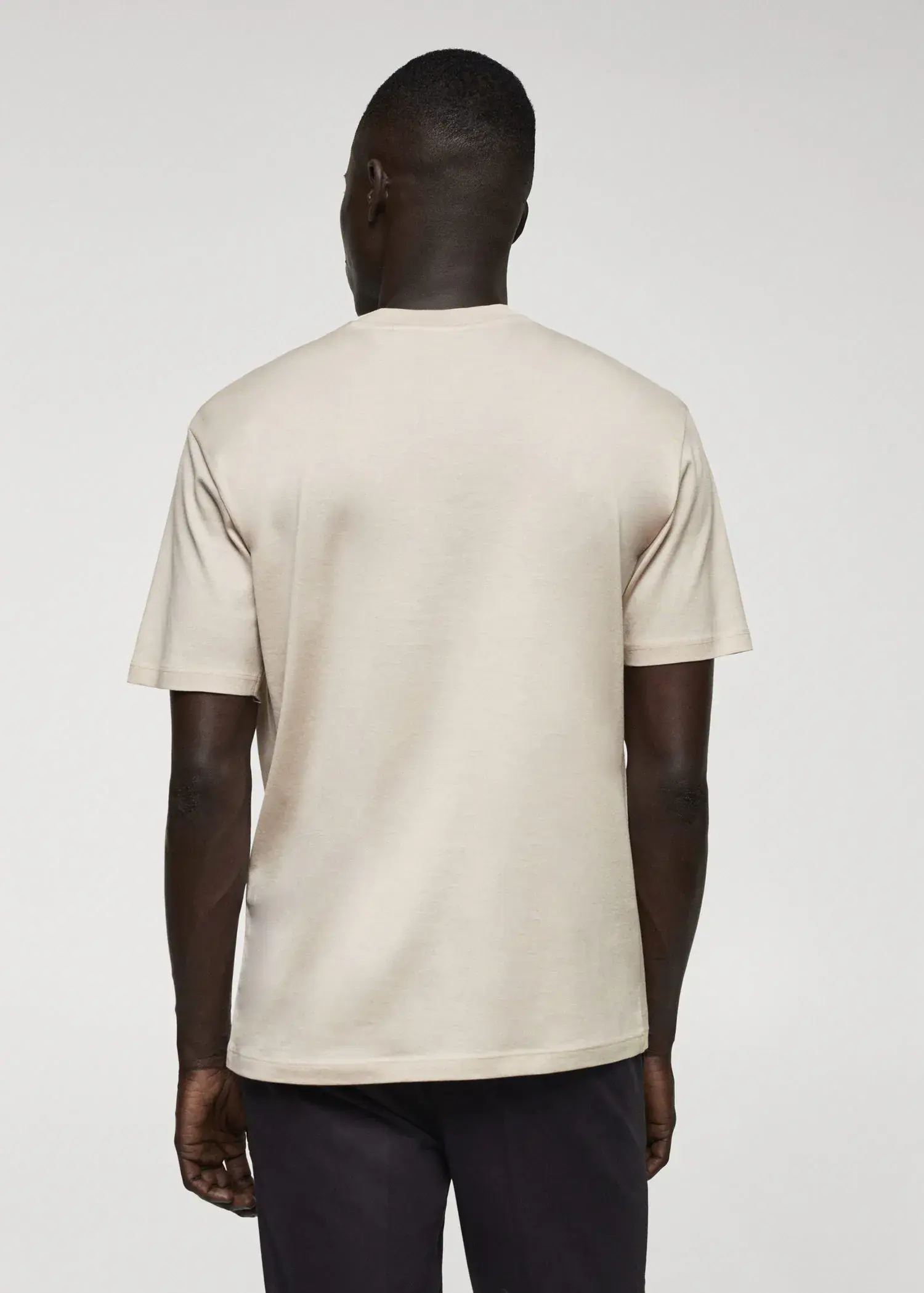 Mango Mercerized slim fit T-shirt. 3