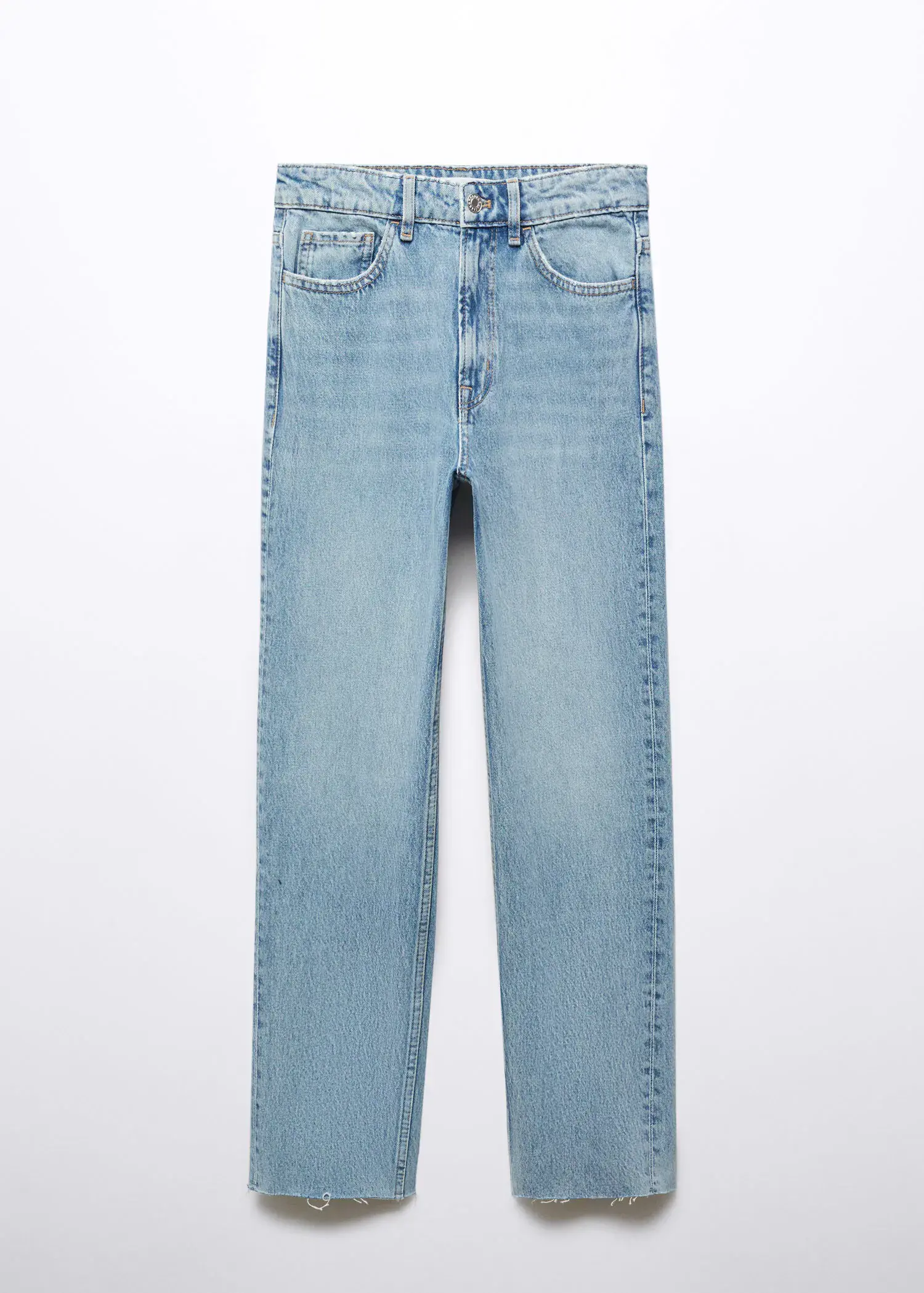 Mango Straight-fit cropped jeans. 1