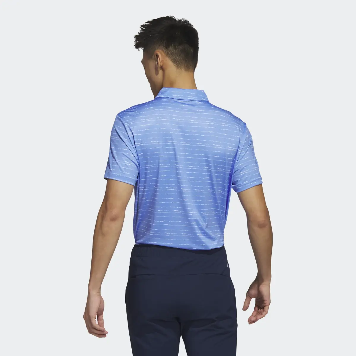 Adidas Stripe Zip Golf Polo Shirt. 3