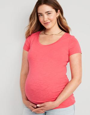 Old Navy Maternity EveryWear Slub-Knit Scoop-Neck T-Shirt orange