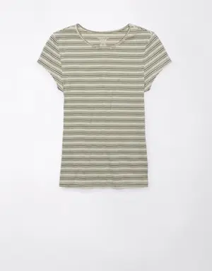 Short-Sleeve Hey Baby Ribbed Tee