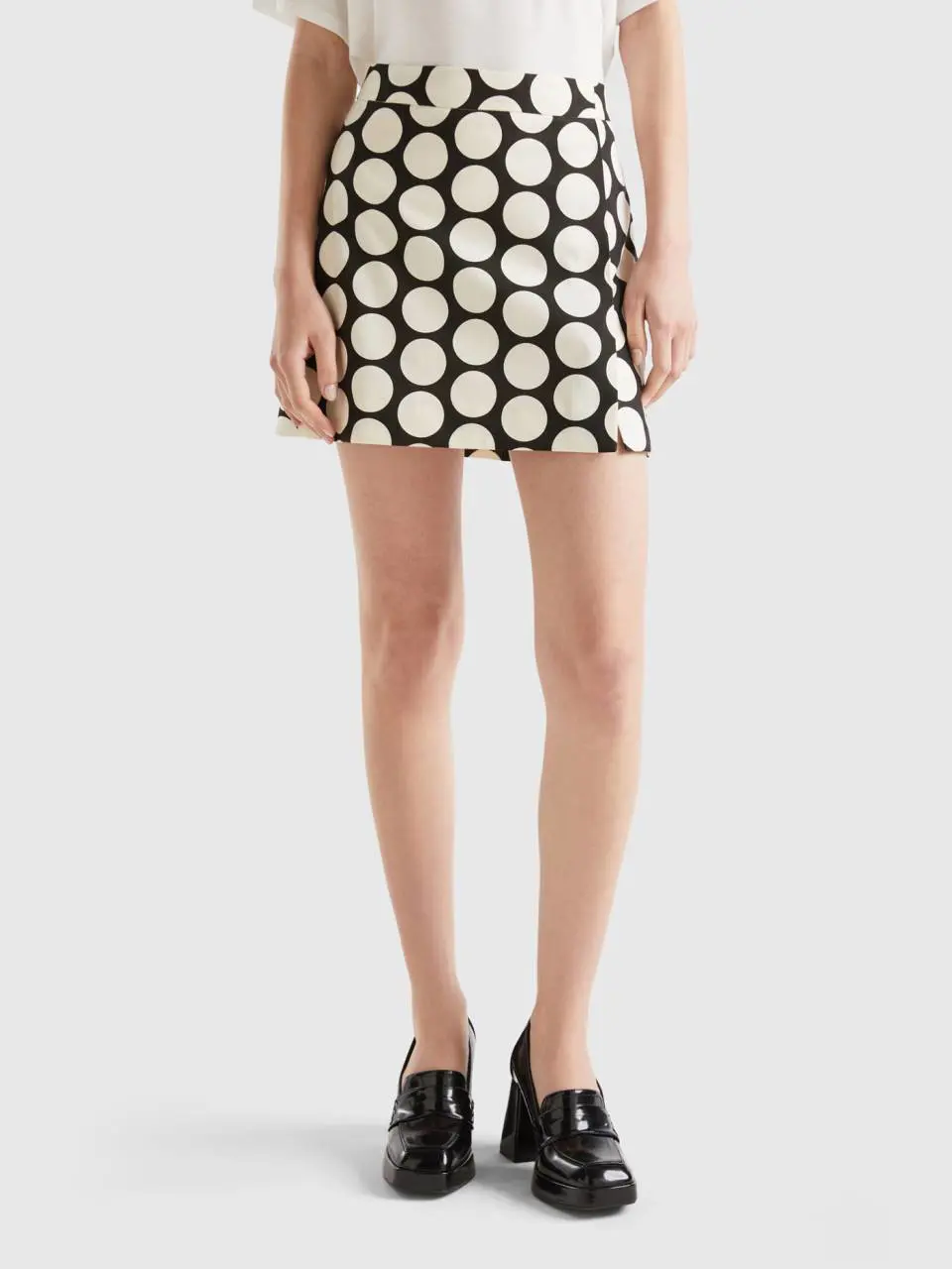 Benetton polka dot mini skirt. 1