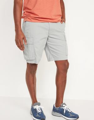 Straight Lived-In Cargo Shorts -- 10-inch inseam gray