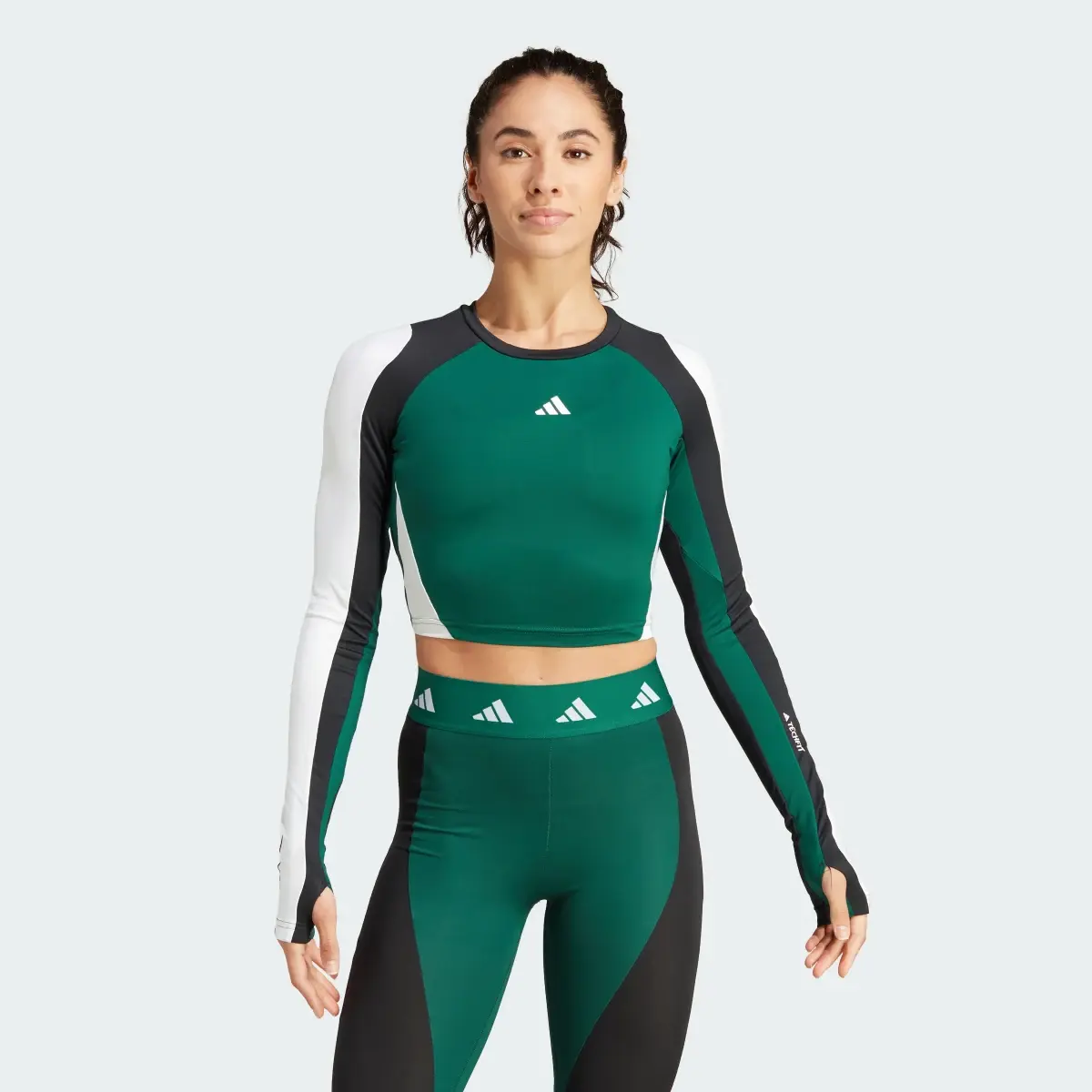 Adidas Koszulka Techfit AEROREADY Colorblock Long Sleeve. 2