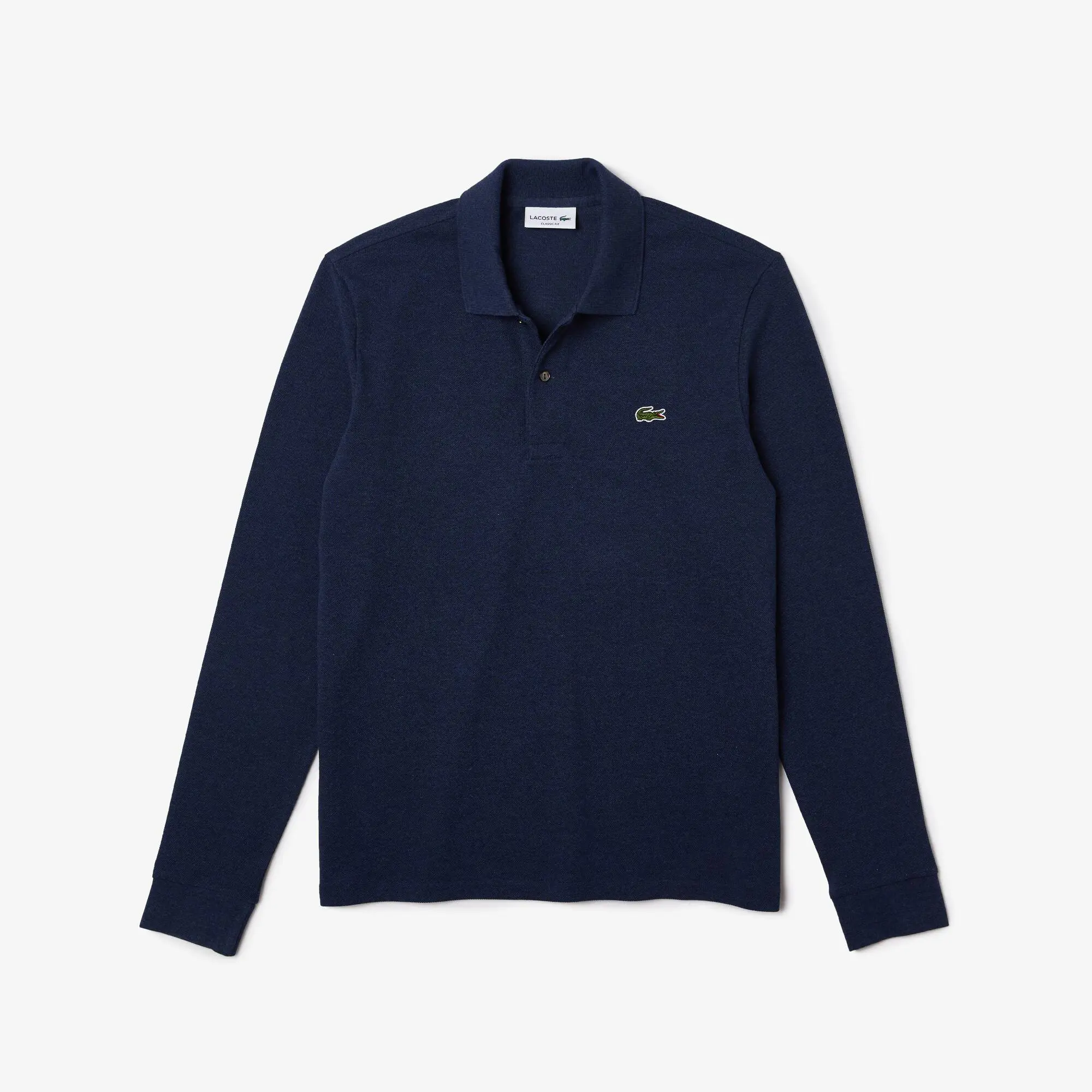 Lacoste Original L.12.12 Long Sleeve Heathered Cotton Polo Shirt. 2