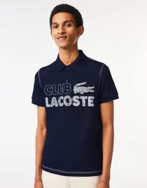 Lacoste Herren LACOSTE Poloshirt aus Bio-Baumwolle mit Aufdruck