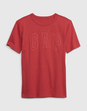 Kids 100% Organic Cotton Gap Logo T-Shirt red