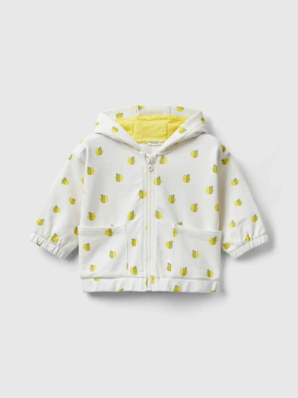 Benetton hoodie in stretch organic cotton. 1