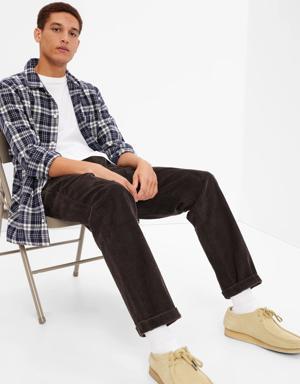 Wide Wale Relaxed Corduroy Pants brown