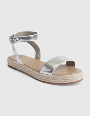 Gap Platform Espadrille Sandals silver