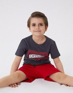 Grant Erkek Çocuk T-Shirt Koyu Gri