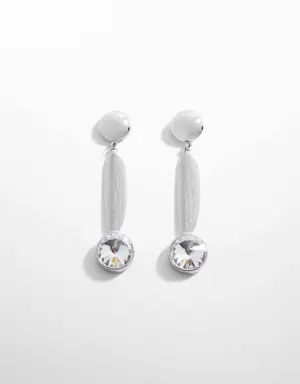 Long crystal earrings 
