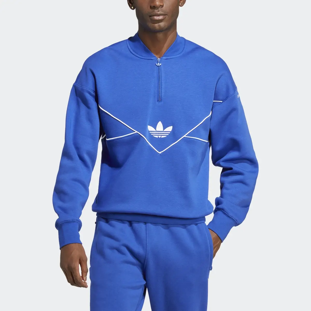 Adidas Adicolor Seasonal Archive Half-Zip Crew Sweatshirt. 1
