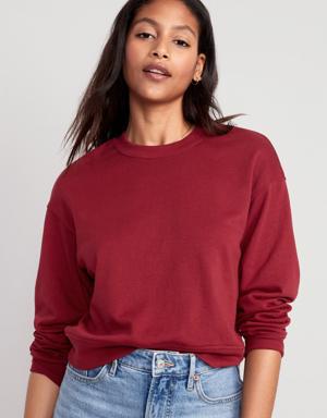 Cropped Vintage French-Terry Sweatshirt for Women multi