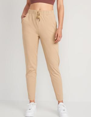 Old Navy High-Waisted Powersoft Coze Edition Slim Taper Pants for Women beige