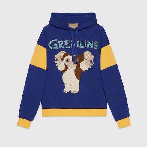 Gucci Gremlins felted cotton jersey sweatshirt. 1