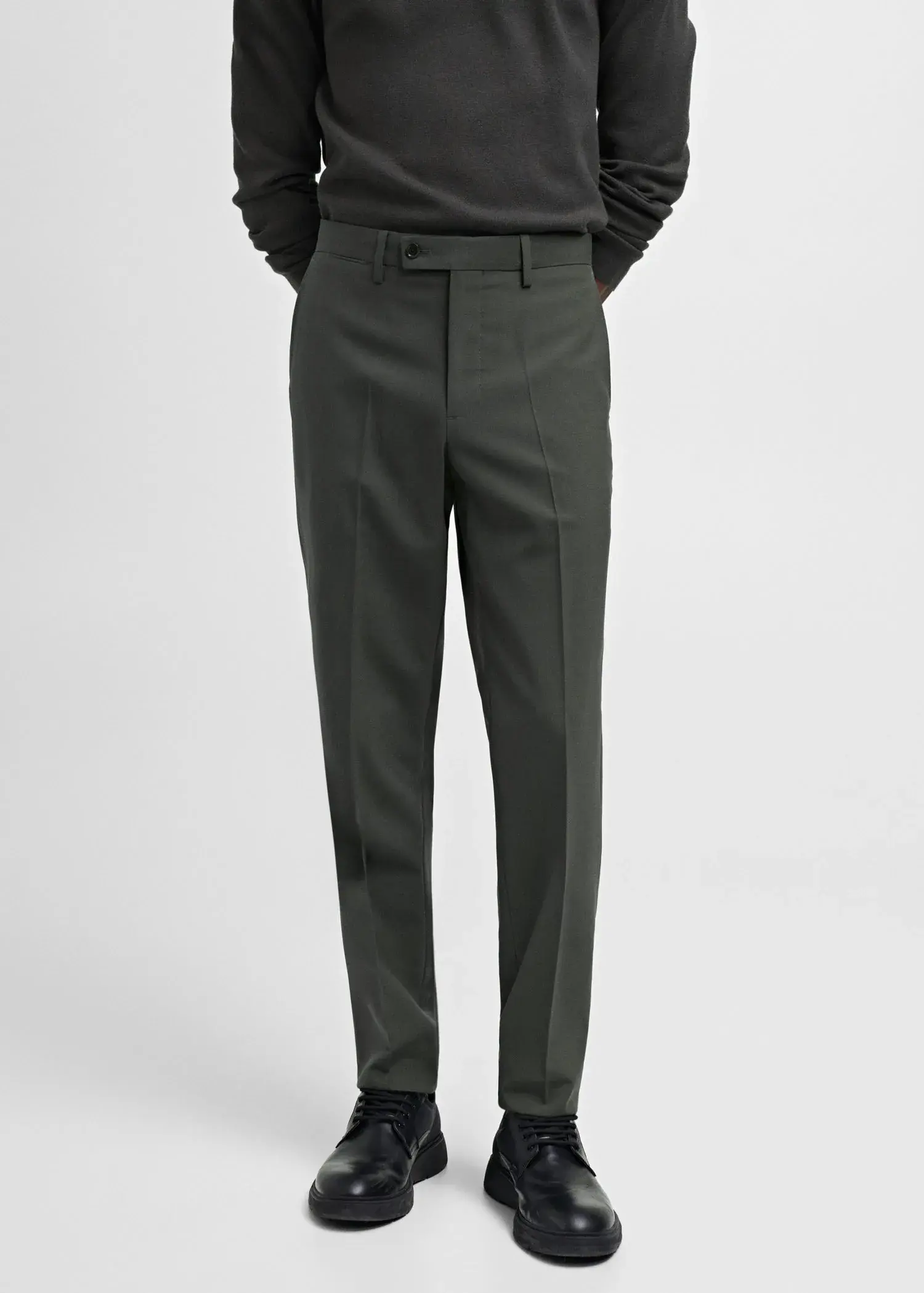 Mango Slim fit wool suit trousers. 2