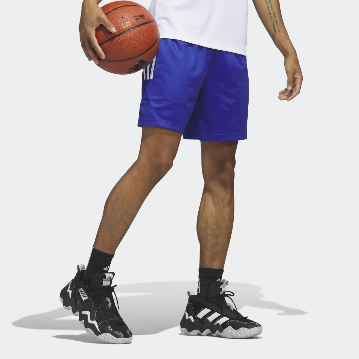 Adidas Legends 3-Stripes Basketball Shorts. 3