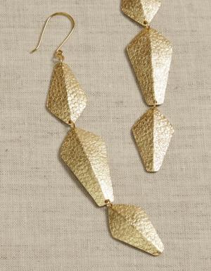 Textured Leaf Statement Earrings &#124 Aureus + Argent gold