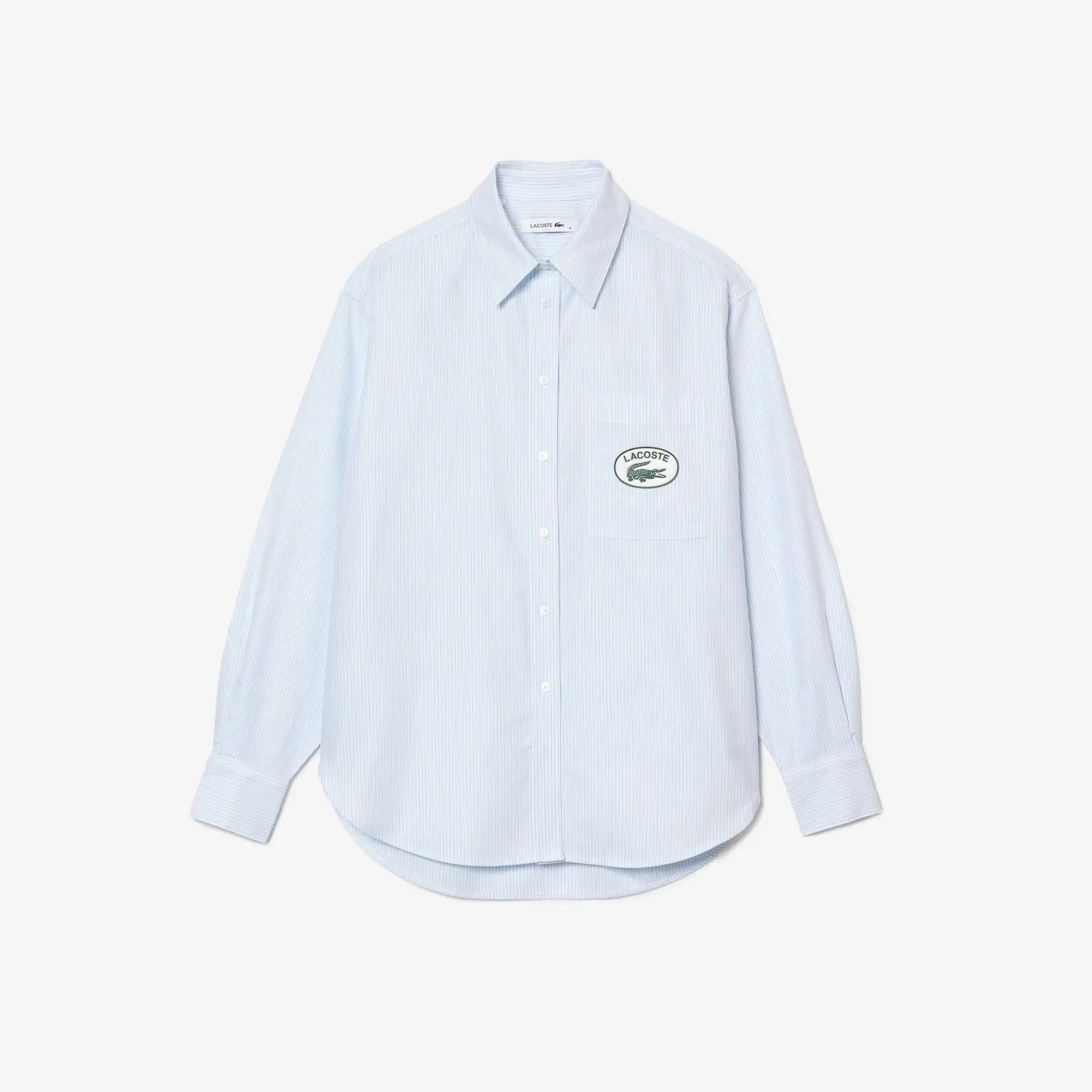 Lacoste Chemise femme oversize Lacoste en coton oxford avec rayures. 2