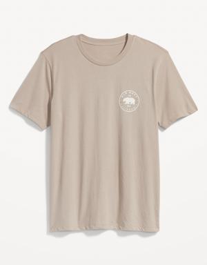 Old Navy Logo Graphic T-Shirt for Men beige