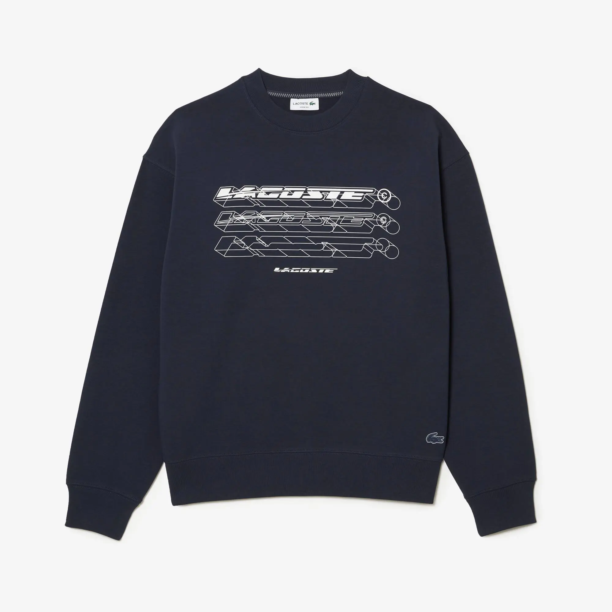 Lacoste Sweatshirt de corte largo com marca Lacoste para homem. 2