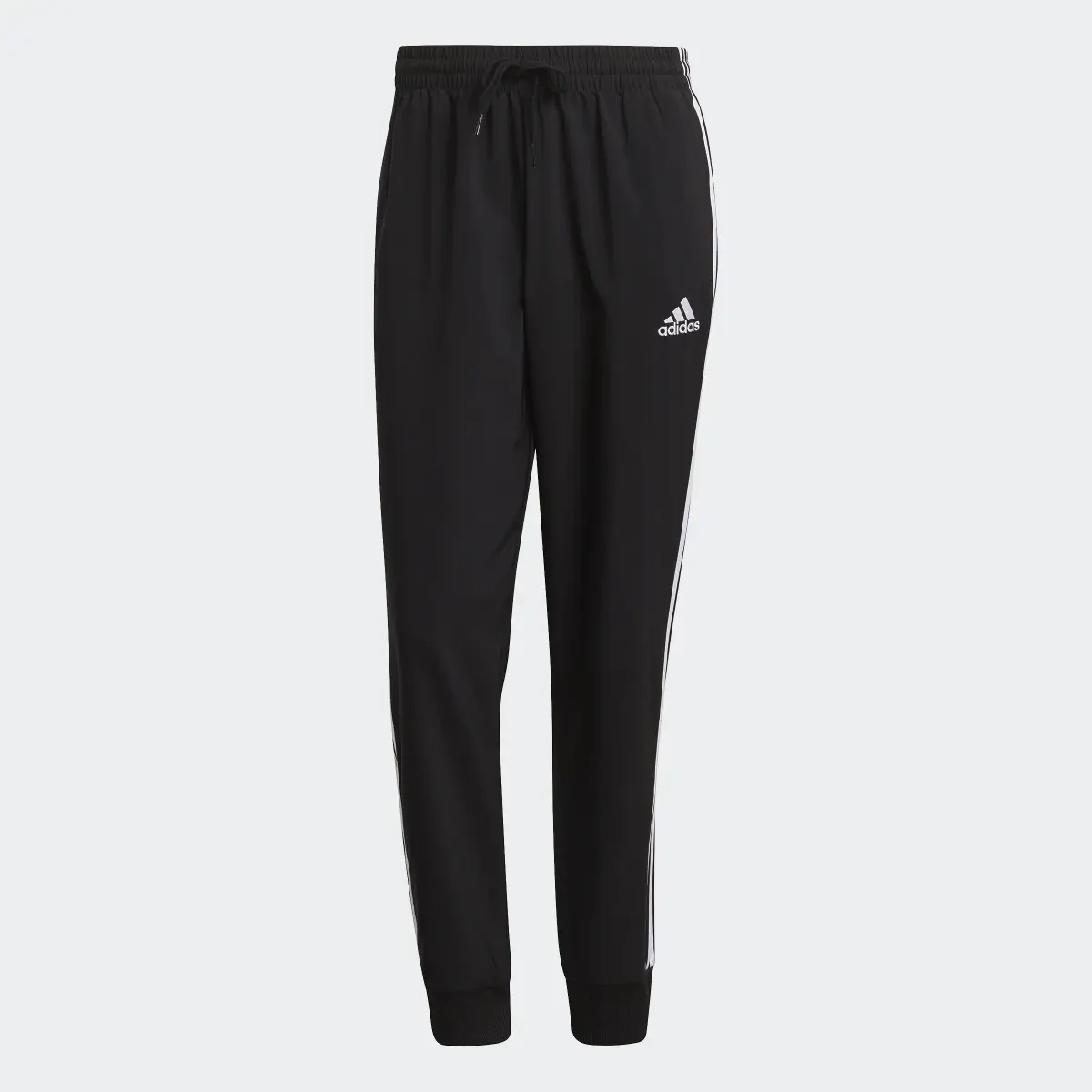 Adidas AEROREADY Essentials Tapered Cuff Woven 3-Stripes Pants. 1