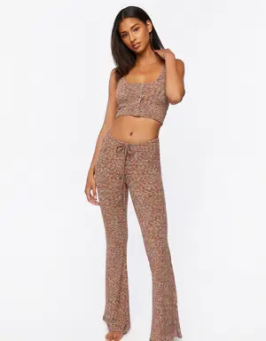 Forever 21 Space Dye Lounge Pants Coffee/Multi