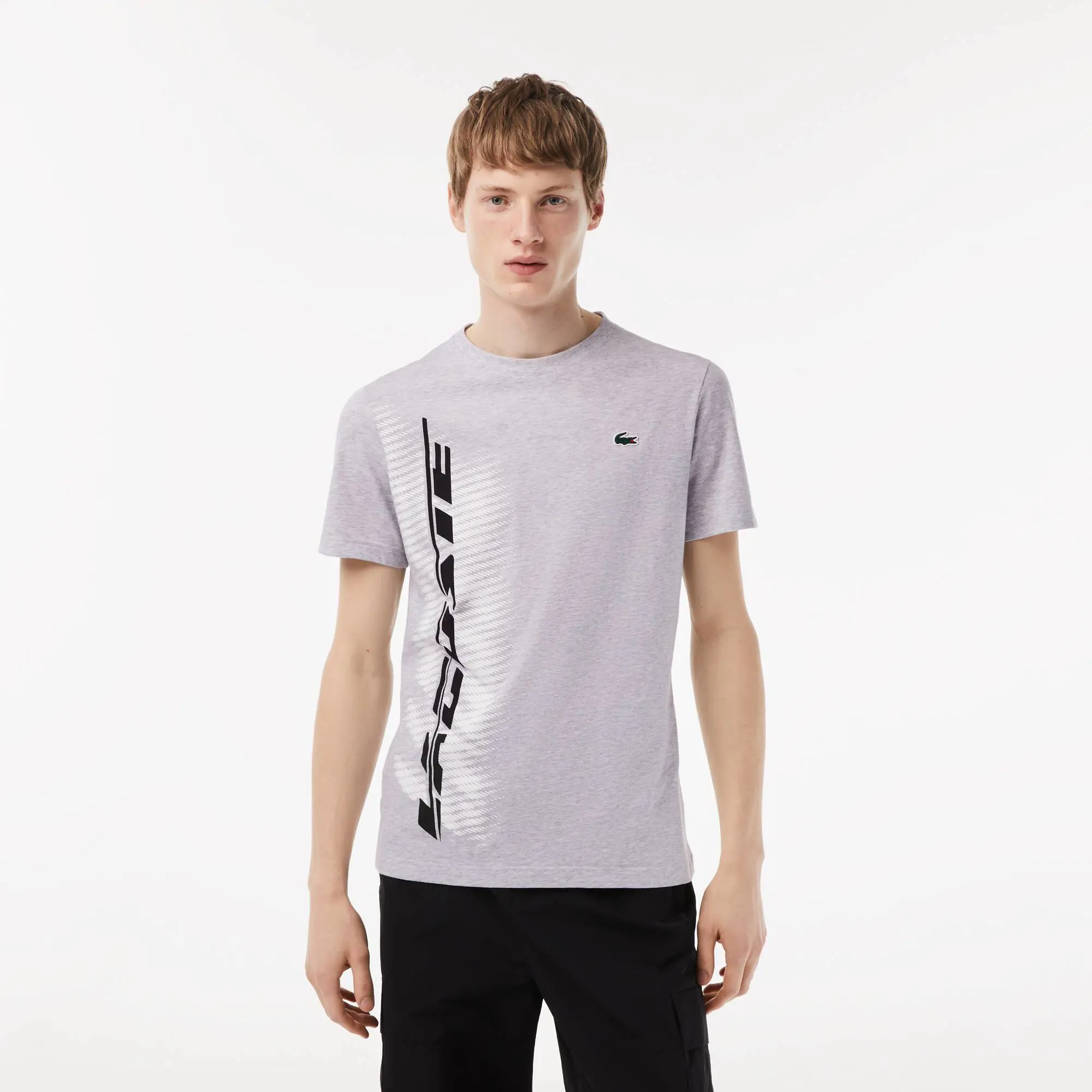 Lacoste T-shirt homme Lacoste Sport regular fit avec marquage contrasté. 1