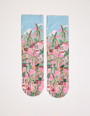 Bellevue Art Soket Çorap Desenli