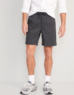 Pull-On Chino Jogger Shorts for Men -- 7-inch inseam black