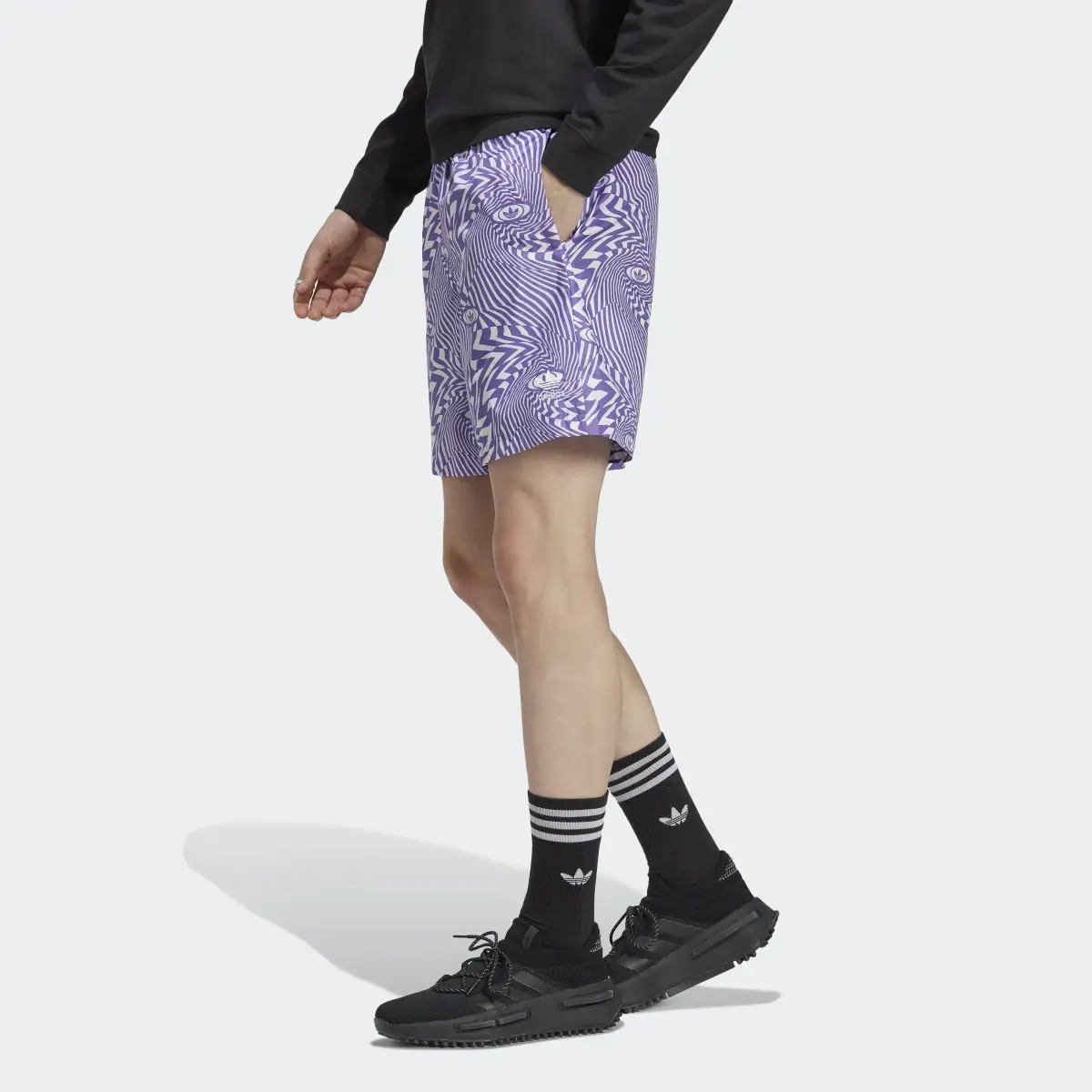 Adidas Rekive Allover Print Shorts. 2