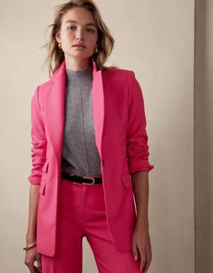 Petite Lido Sculpted Wool Blazer pink