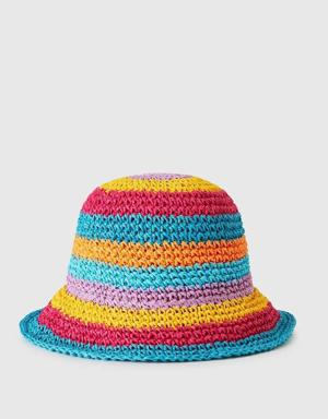 Kadın Mix Hasır Buchet Şapka