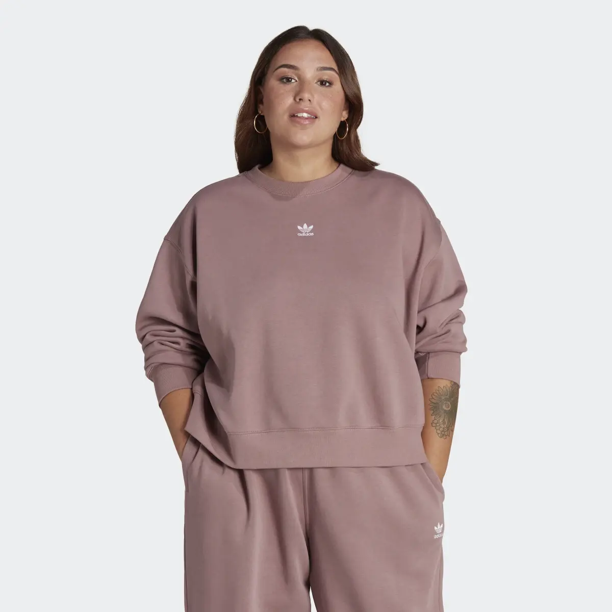 Adidas Adicolor Essentials Crew Sweatshirt (Plus Size). 2