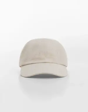 İşlemeli pamuklu vizör şapka