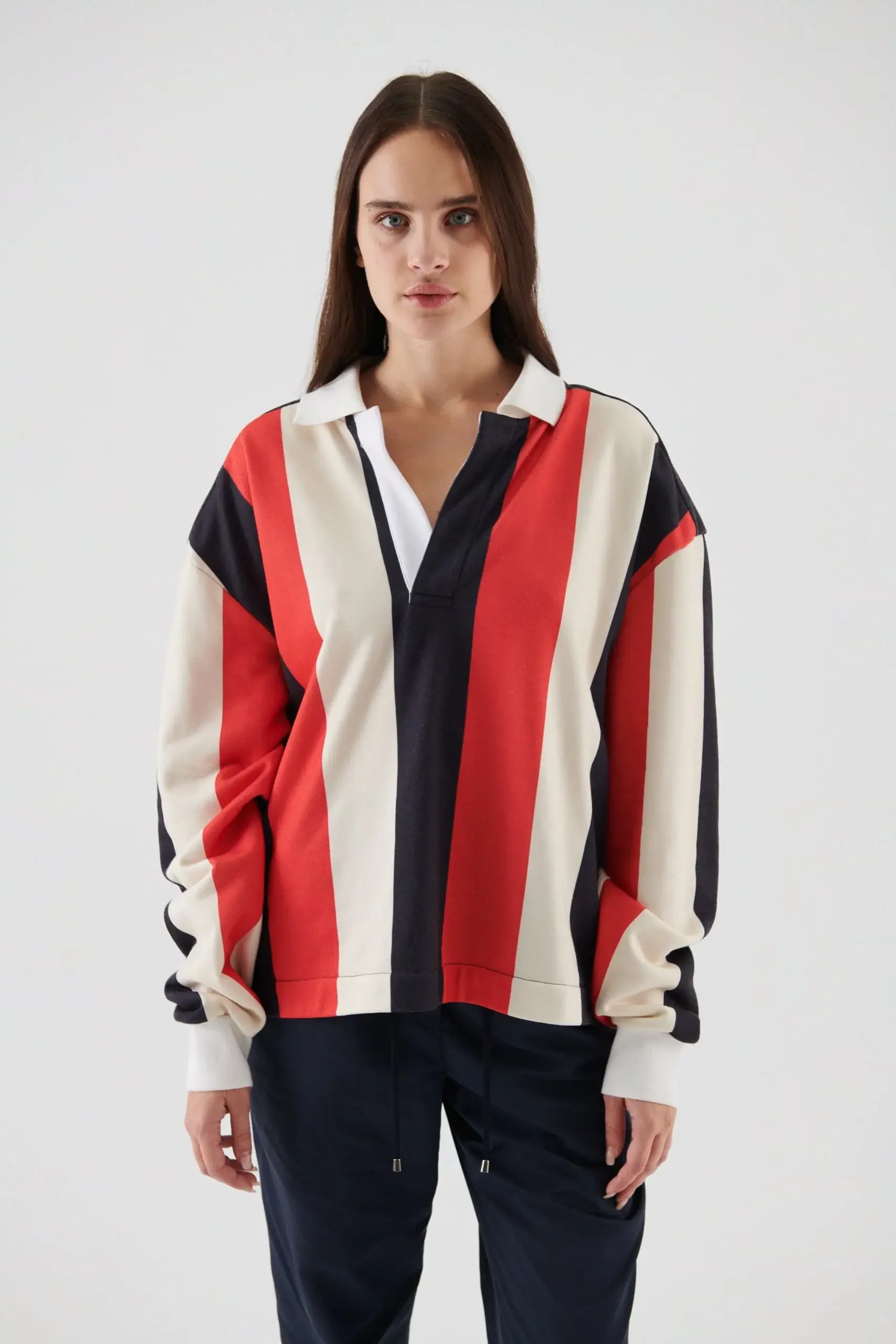 Roman Colorful Striped Women's Sweatshirt - 0 / Original. 1