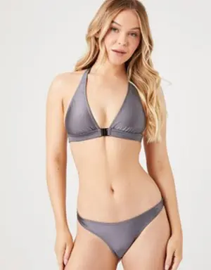 Forever 21 T Strap Bikini Top &amp; Bottoms Set Gunmetal