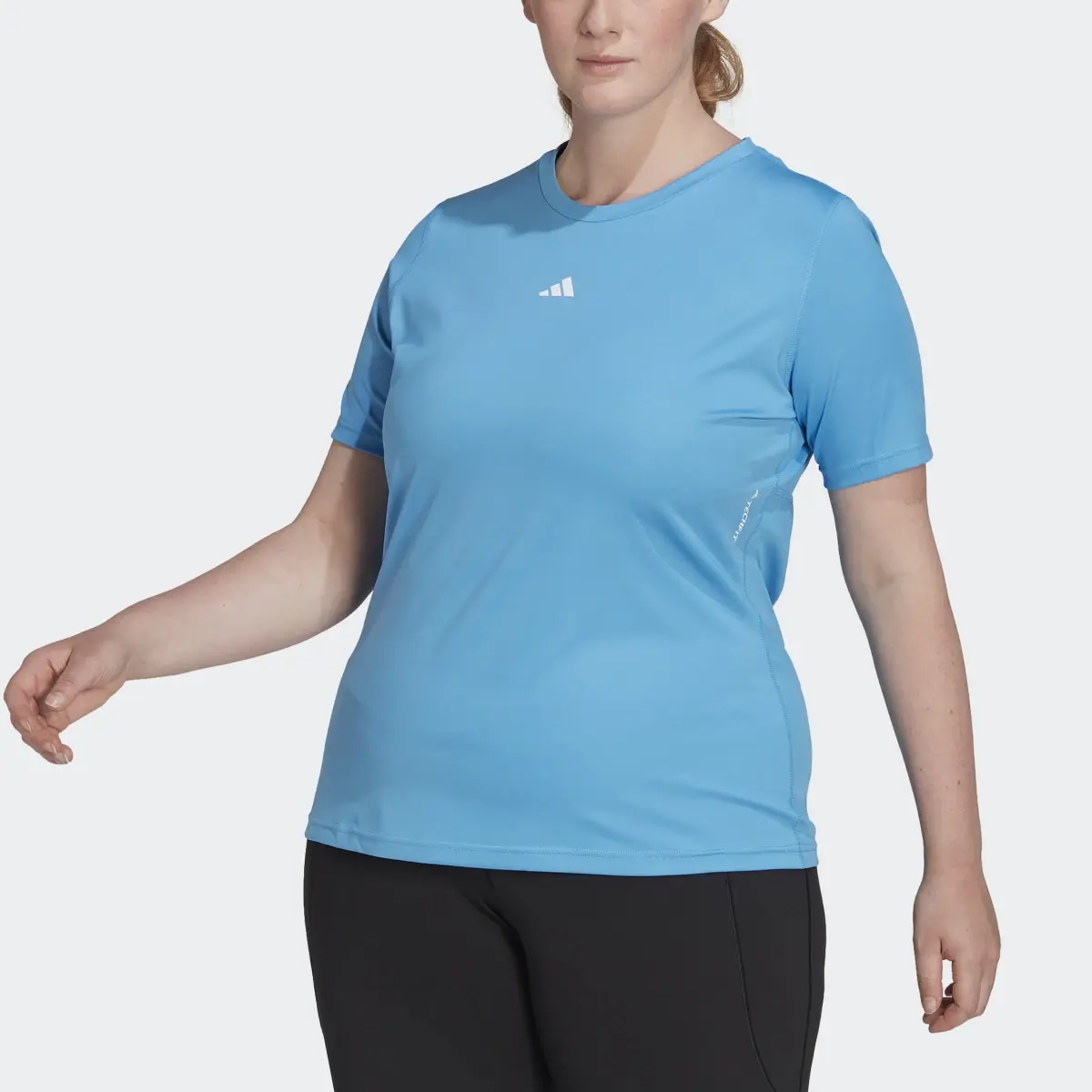 Adidas T-shirt da allenamento Techfit Short Sleeve (Curvy). 1