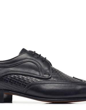 Siyah Klasik Bağcıklı Kösele Erkek Ayakkabı -32211-