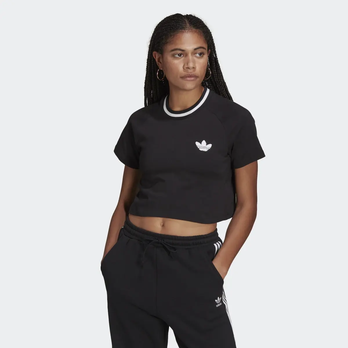 Adidas T-shirt Crop Top Rib. 2