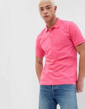 Gap Pique Polo Shirt pink