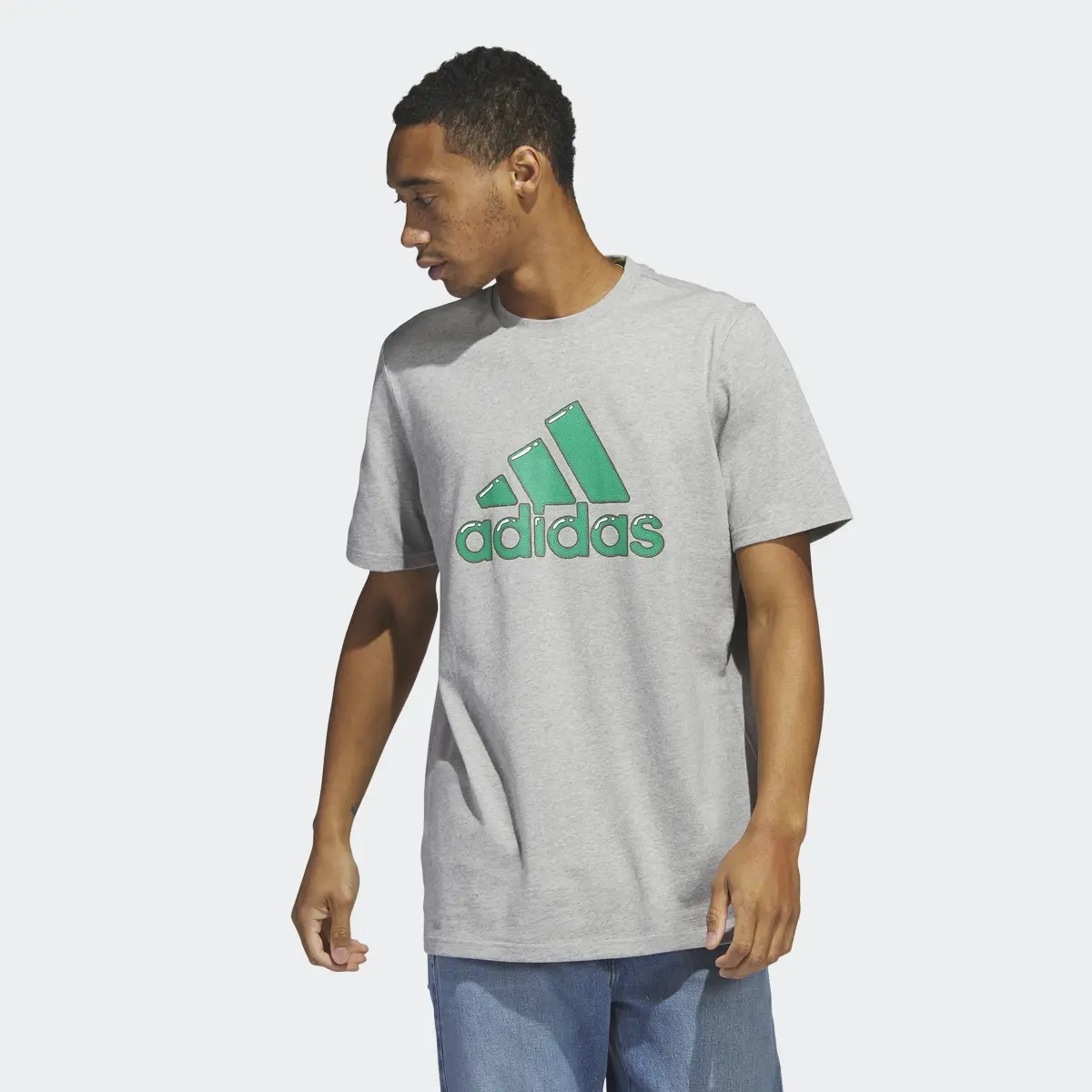 Adidas Logo Pen Fill - Sportswear Graphic Tee. 2