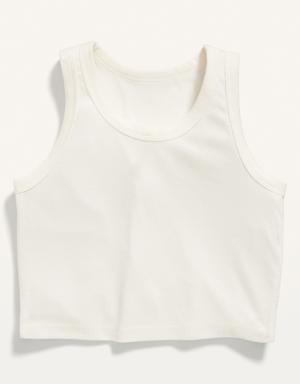 Old Navy Cropped UltraLite Rib-Knit Performance Tank for Girls white