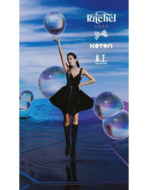 Rachel Araz X Koton A.I. Koleksiyonu - Işıltılı Drapeli Kabarık Mini Elbise