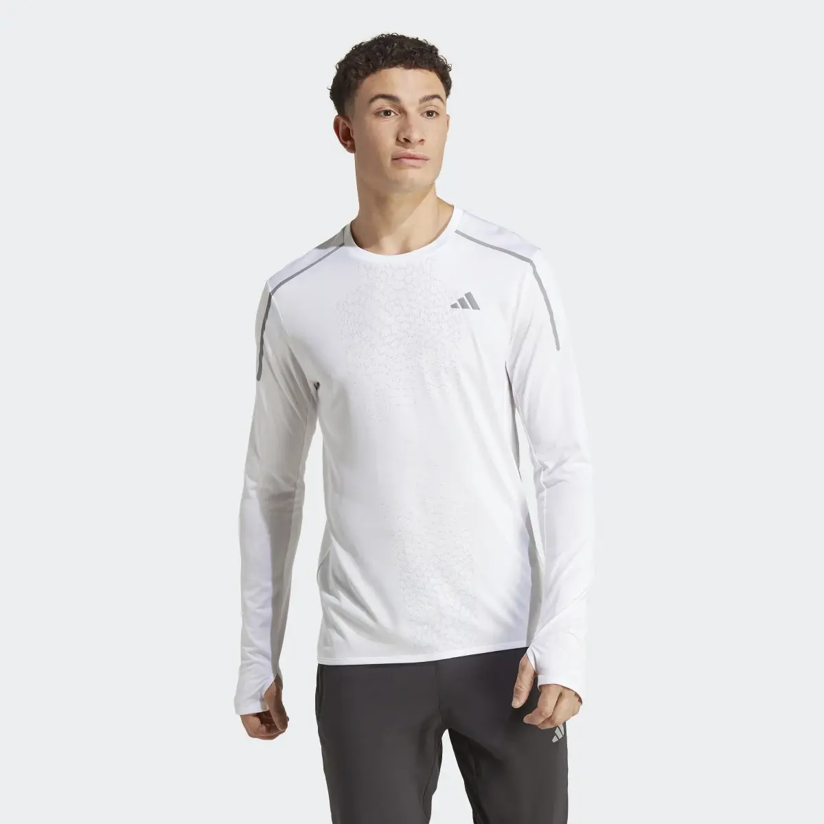 Adidas Fast Long Sleeve Engineered Running Tee. 2