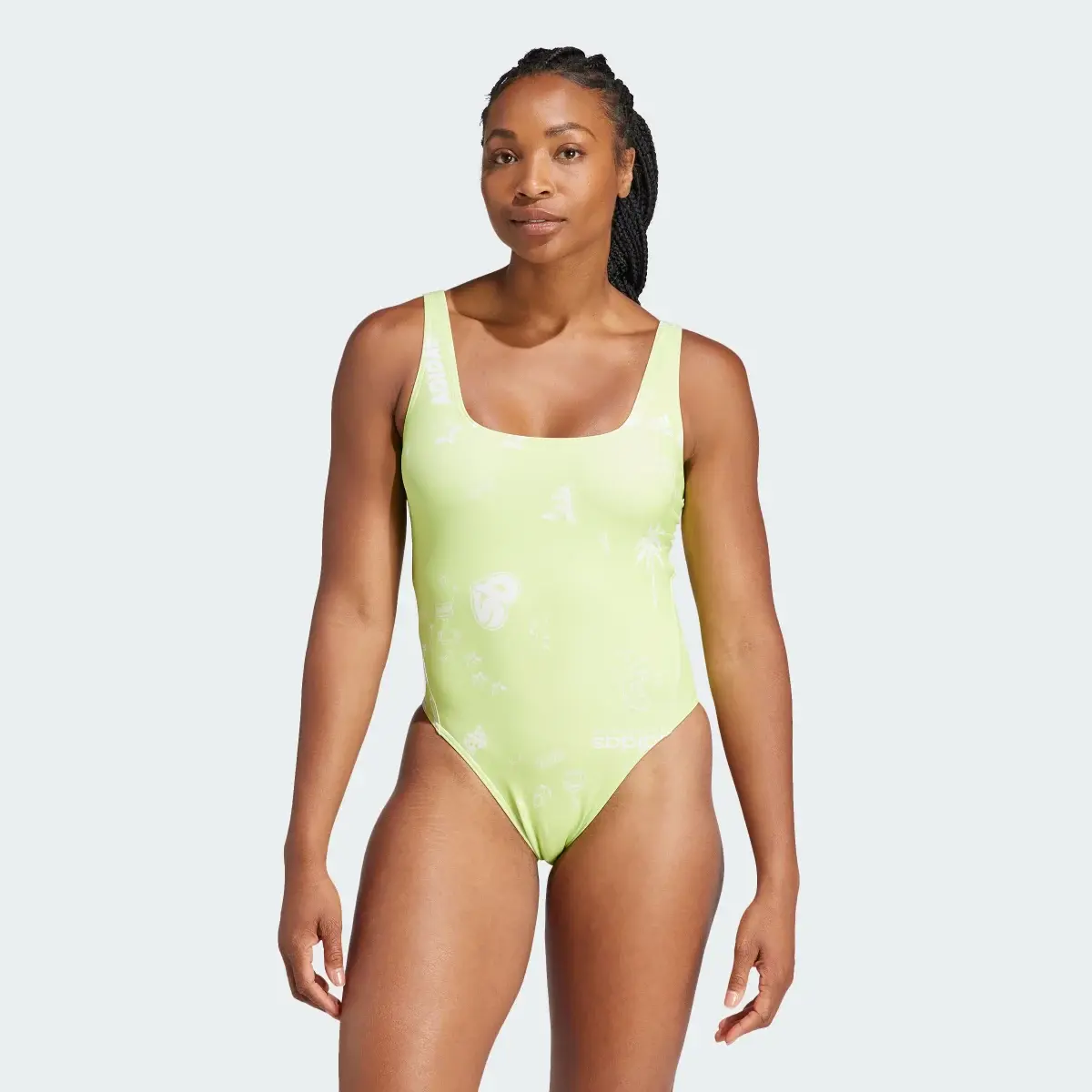 Adidas Brand Love Franchise Swimsuit. 2