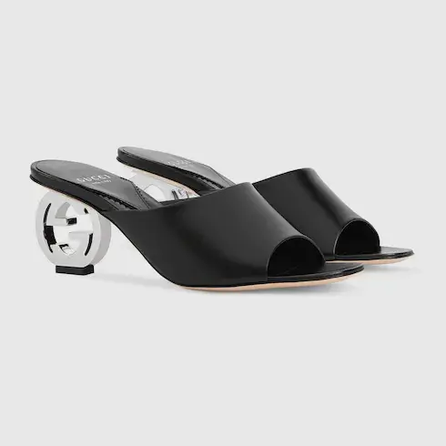 Gucci Women's Interlocking G heel sandal. 2