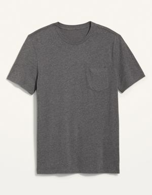 Old Navy Soft-Washed Chest-Pocket Crew-Neck T-Shirt for Men gray